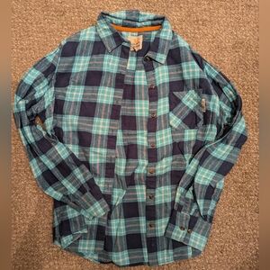 Field & Stream Flannel, Blue Plaid, L